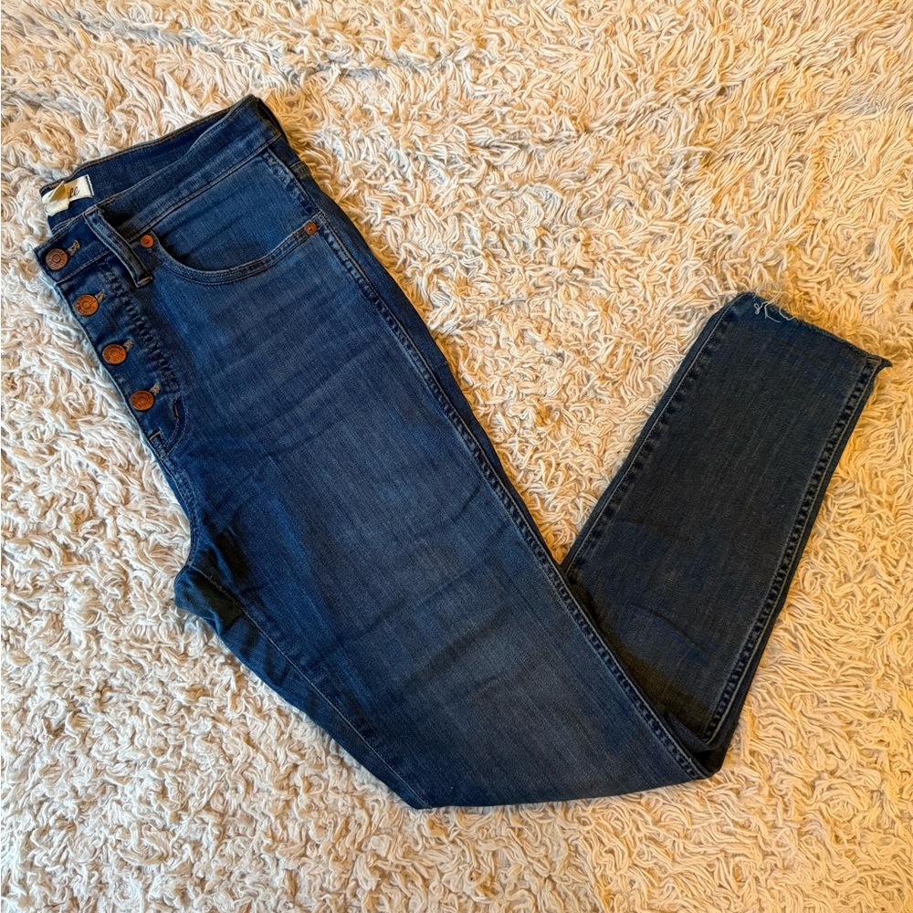 Madewell 10” High-Rise Skinny Jeans Button-Front Edition - Size 28
